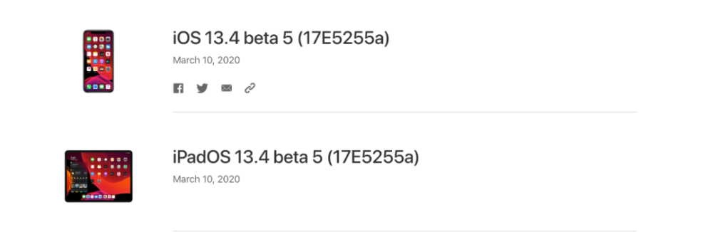 iOS 13.4 beta 5 發布,正式版越來越近了